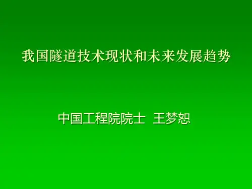 我国隧道技术现状和未来发展趋势