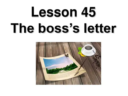 新概念英语第一册lesson45课件