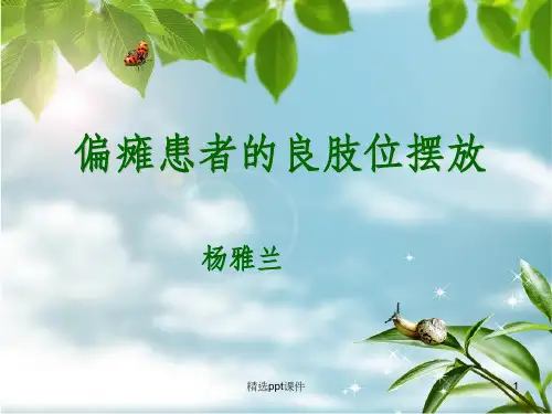 偏瘫患者的良肢位摆放ppt课件