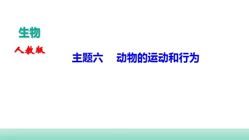 2022年中考生物二轮复习考点讲练主题六动物的运动和行为课件(福建专用)(共27张PPT)
