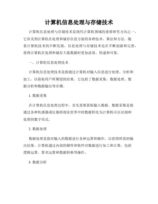 计算机信息处理与存储技术