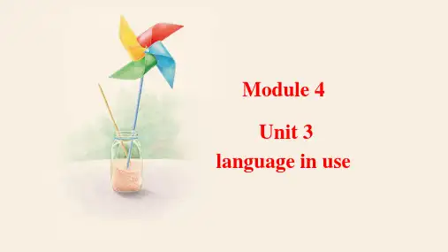 Module+4+Unit+3+language+in+use 外研版英语八年级上册