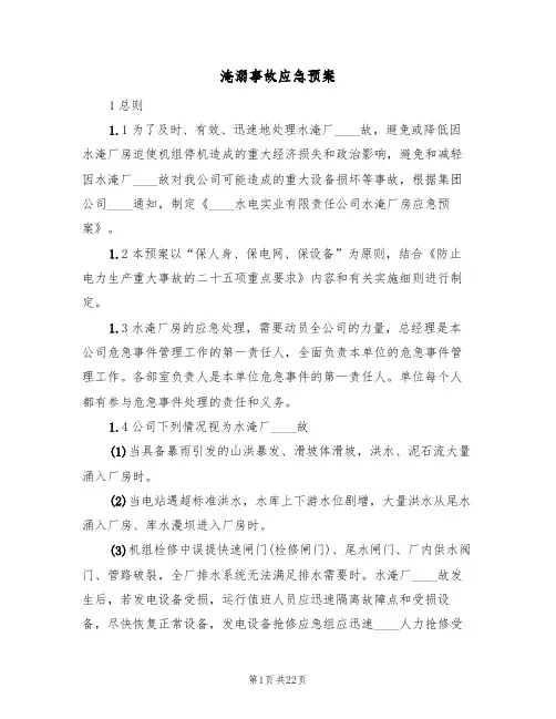 淹溺事故应急预案(五篇)