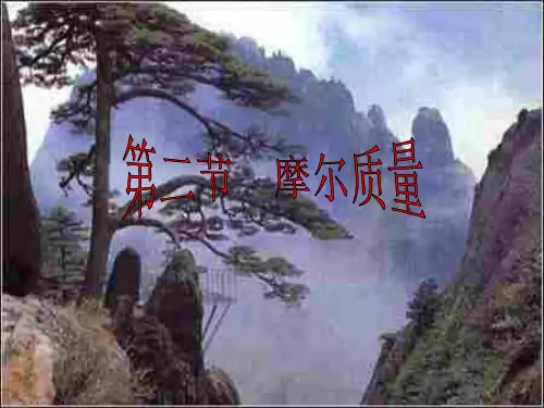 高一化学上学期摩尔质量--江苏教育版(201911整理)