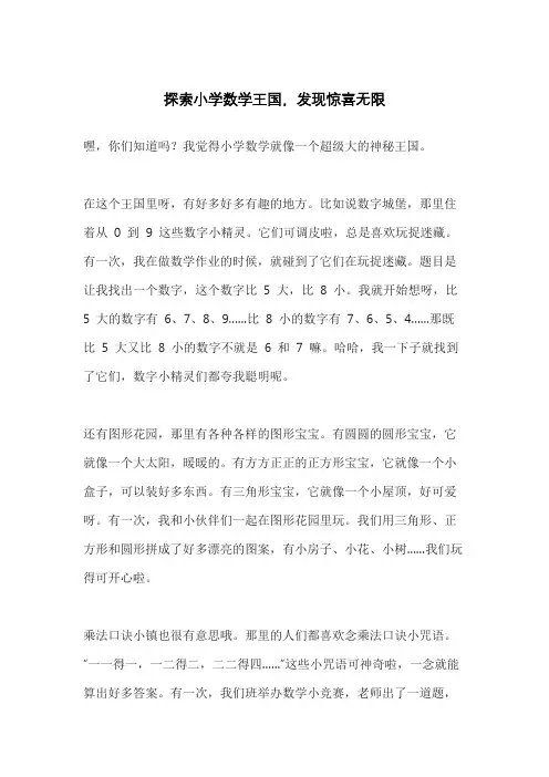 探索小学数学王国,发现惊喜无限
