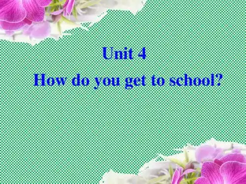 人教版八年级英语上册Unit4《Howdoyougettoschool》课件