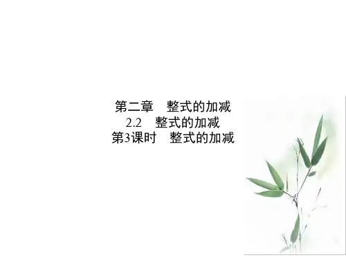 人教版七年级数学上册第二章  2.2  第3课时 整式的加减课件(共24张PPT)