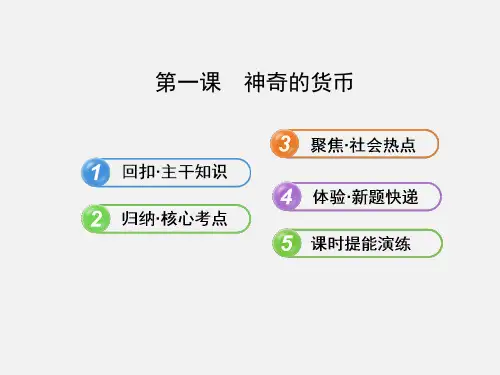 高考政治 一轮1.1.1 神奇的货币