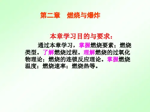 化工安全   第二章-燃烧与爆炸教材