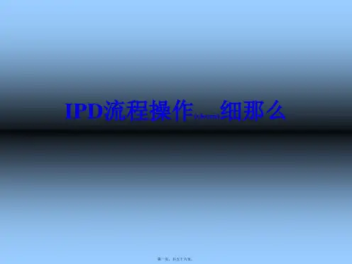 IPD流程操作细则(PPT)
