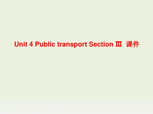 牛津译林版高中英语模块7 Unit 4 Public transport Section Ⅲ  课件