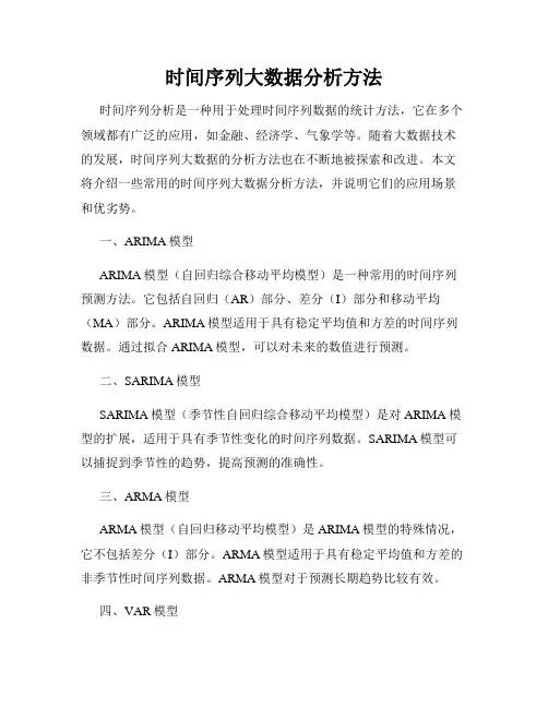 时间序列大数据分析方法