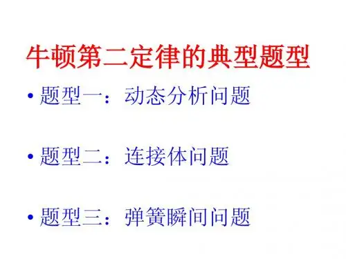 牛顿第二定律题型