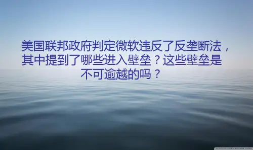 美国联邦政府判定微软违反了反垄断法