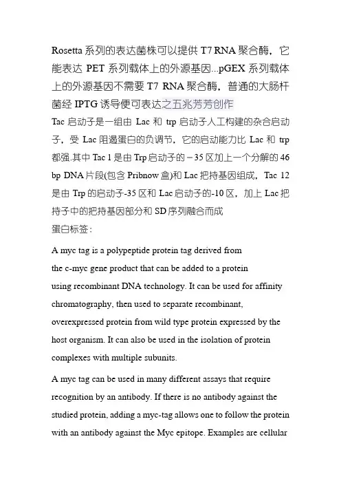 常用pGEX载体图谱