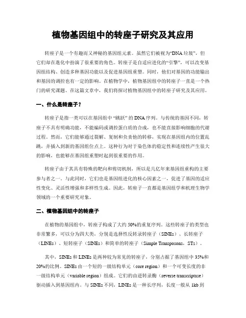 植物基因组中的转座子研究及其应用