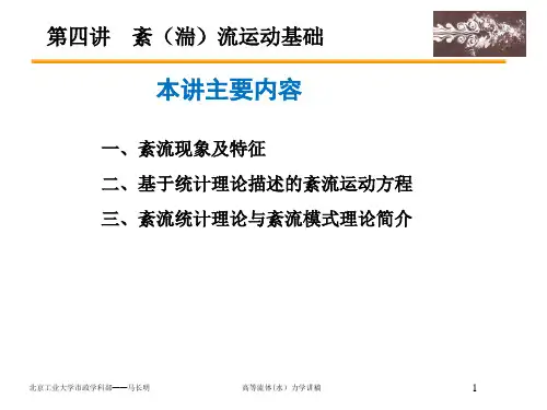 流体力学5.1紊流汇编