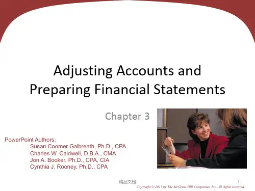 会计学原理-英文版-第21版-第三章-Adjusting-Accounts-and-Preparing-Financial-Statements(方案).ppt
