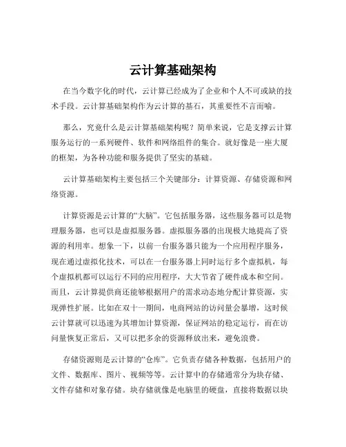 云计算基础架构