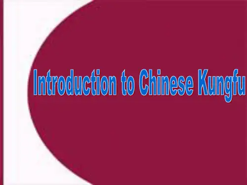 Section VII Introduction to Chinese Kungfu中国文化概论英文
