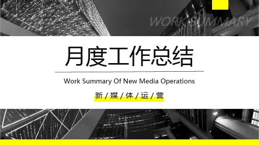 新媒体运营月度工作总结PPT