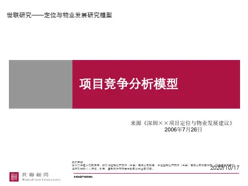 世联_定位与物业发展研究模型_项目竞争分析模型