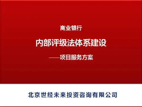 银行内部评级法体系建设——服务方案.