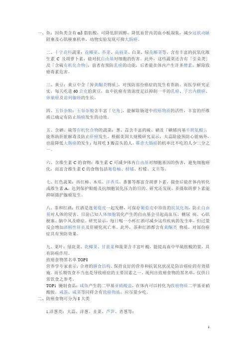 夏季抗癌食品
