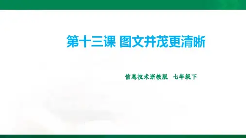 第十三课 图文并茂更清晰 课件（29张PPT）
