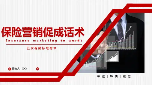 保险营销促成话术保险行业五次促成标准化术培训课件PPT