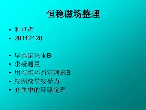 第七章  恒定电流的磁场 习题 (2)