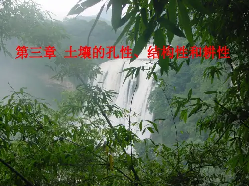 第三章 土壤的孔性、结构性和耕性分析