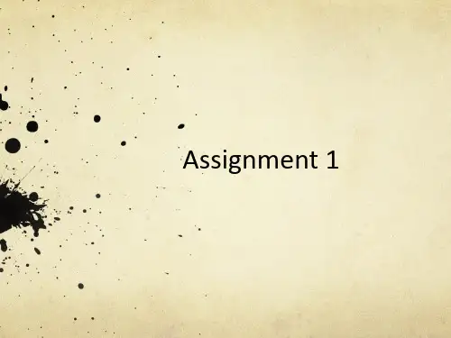 assignment 1 分析