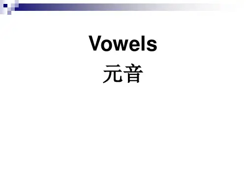 英语语音vowels