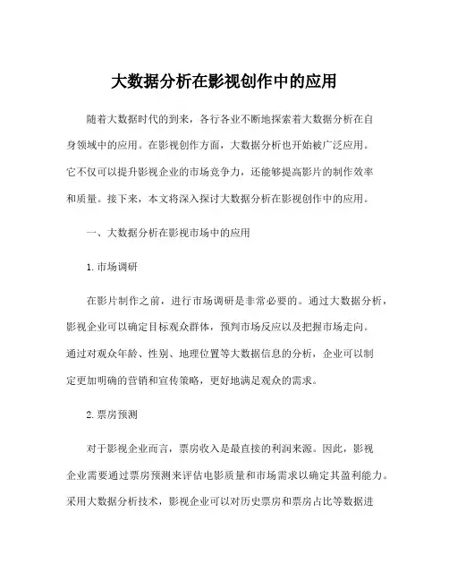 大数据分析在影视创作中的应用