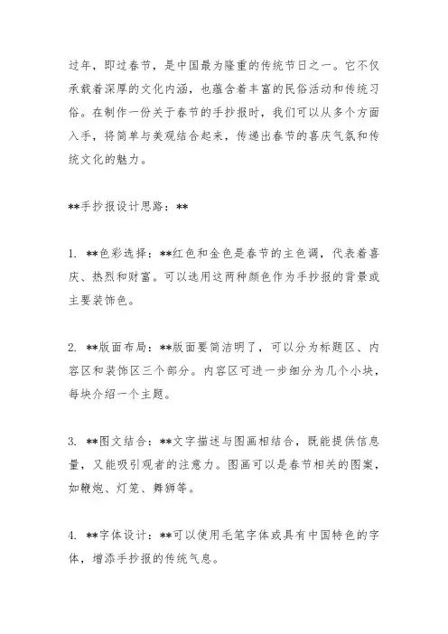 过年传统文化手抄报简单又漂亮