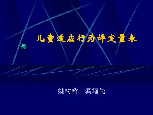 儿童适应行为评定量表学习班上课