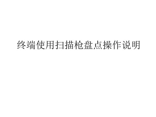 终端使用扫描枪盘点操作说明0521精品PPT课件