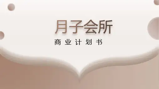 月子会所商业计划书ppt模板