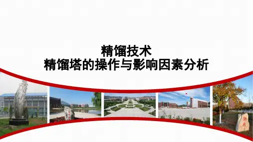 精馏塔操作与影响因素分析