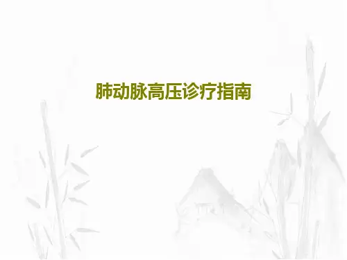 肺动脉高压诊疗指南共67页文档
