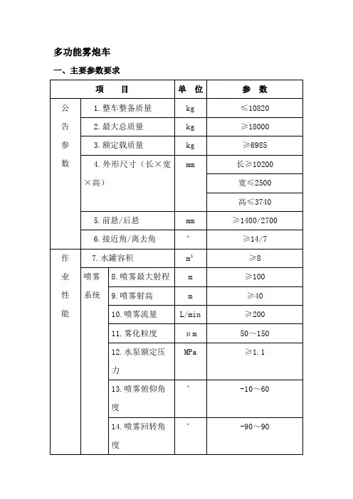 多功能雾炮车