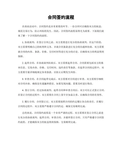合同签约流程