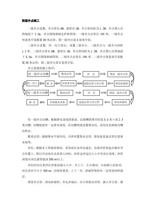 毕业设计(轻型井点施工)