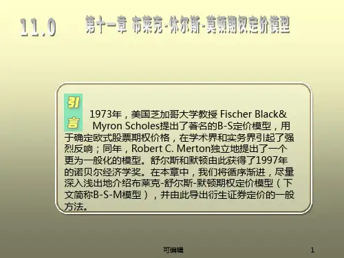莫顿期权定价模型PPT课件