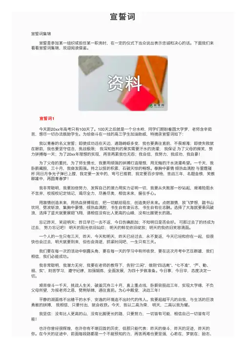 宣誓词——精选推荐