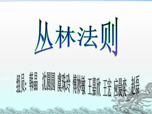 《丛林法则新》PPT课件
