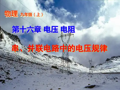 人教版九年级物理全一册16-2串并联电路中的电压规律(共22张PPT)