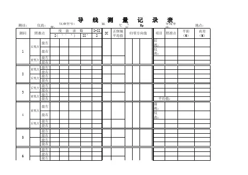 导线测量表格