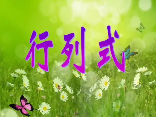 二阶三阶行列式